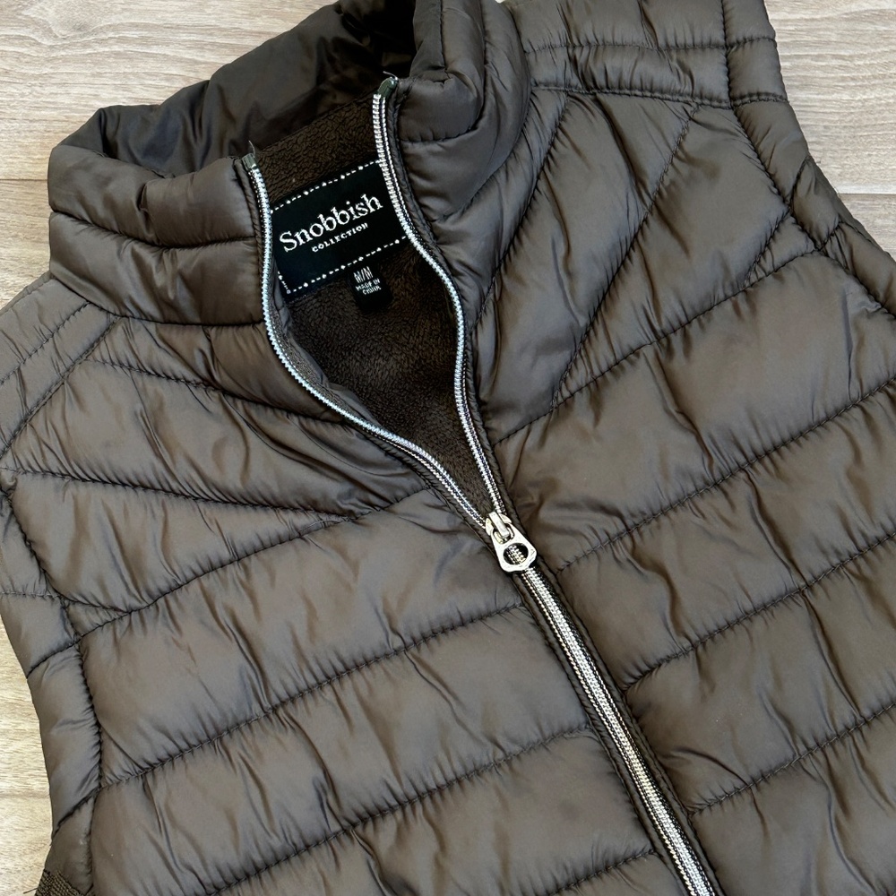 Snobbish Olive Green Puffer Vest, Women's Medium - Picture 2 of 7